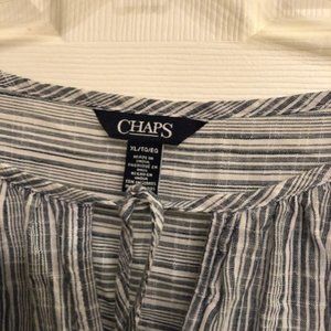 Chaps Striped Blouse XL - Gently Worn